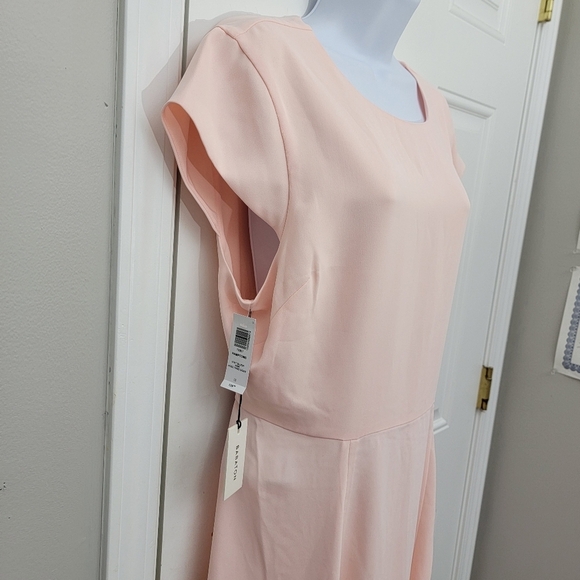 NWT Babaton Aritzia Hamptons Dress Soft Blush Pink Cutout Back Slit Flowy 12 - Picture 5 of 14